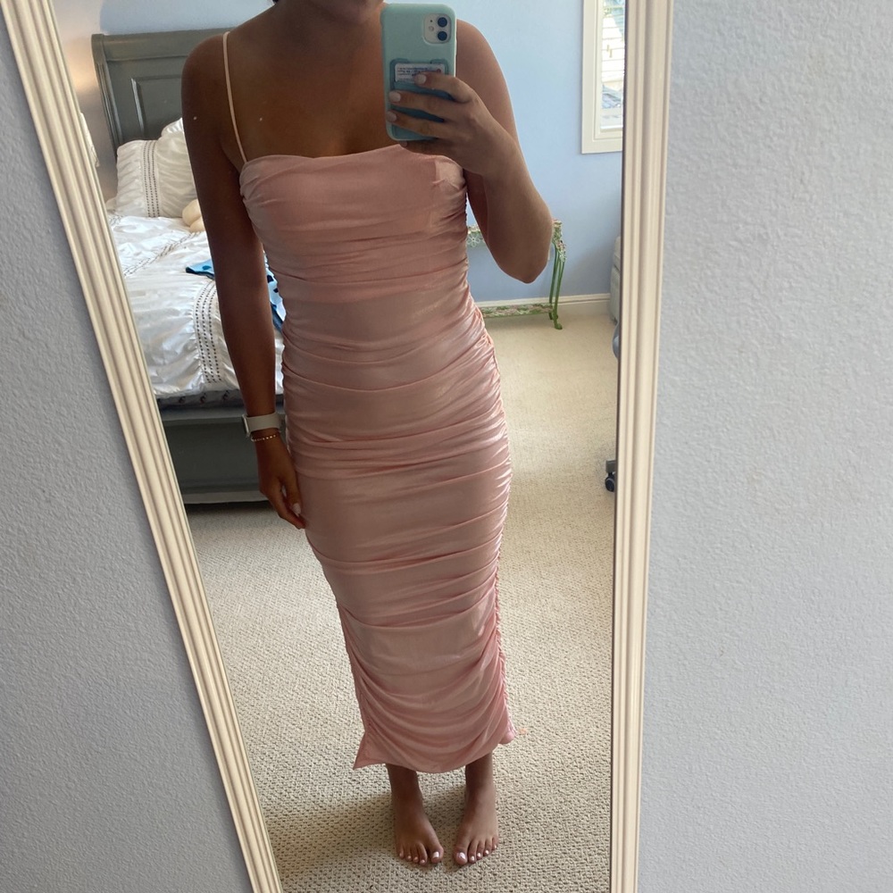Pink shimmery dress